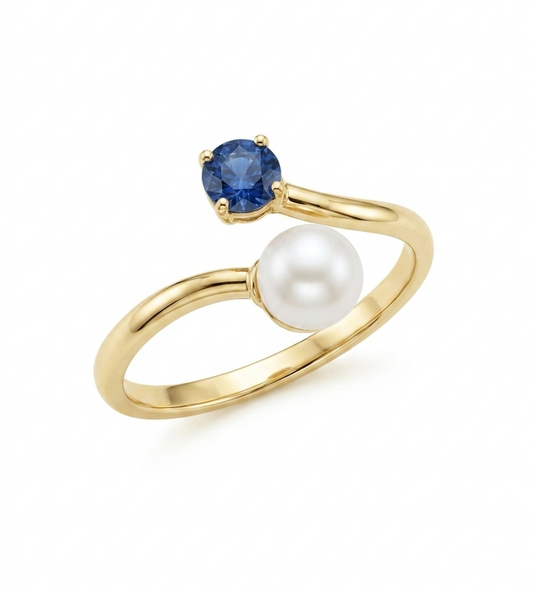 Bague Tête-à-tête Saphir Perle