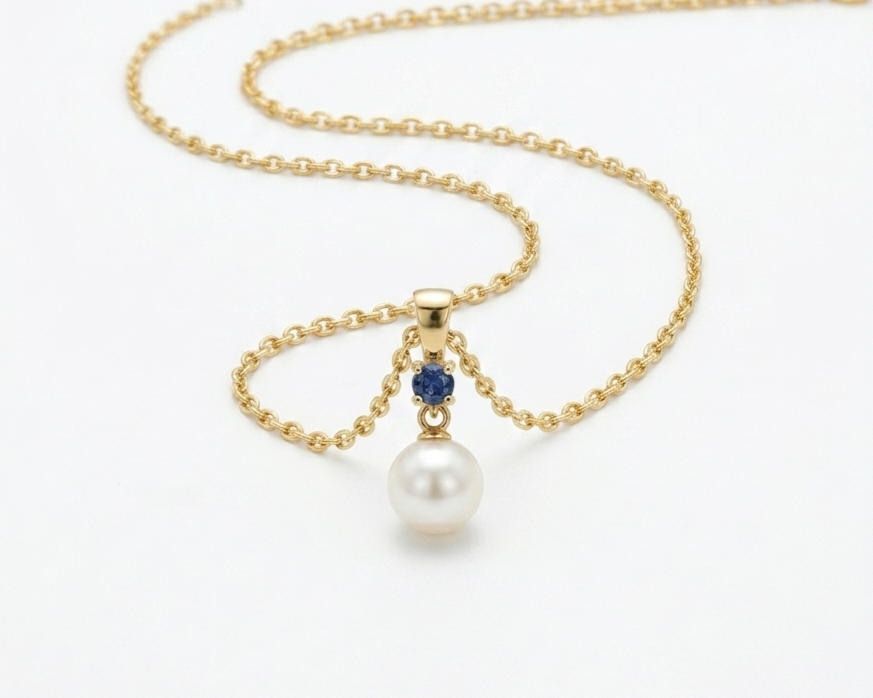 Pendentif Saphir Perle