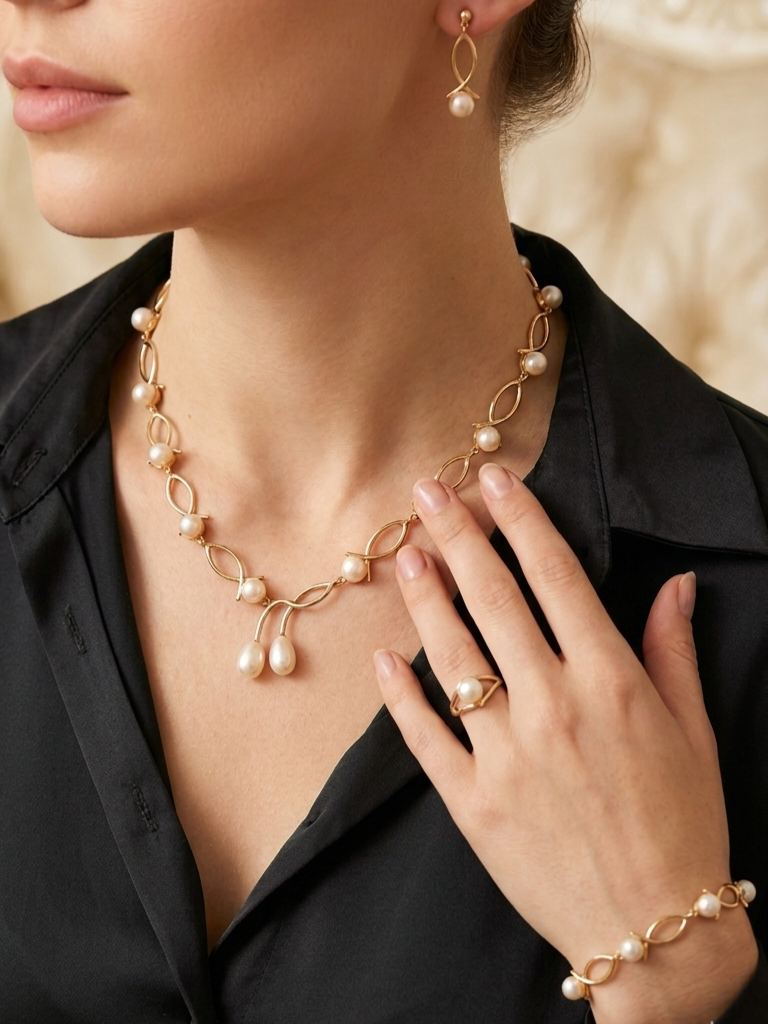 Parure Gouttes de Roses