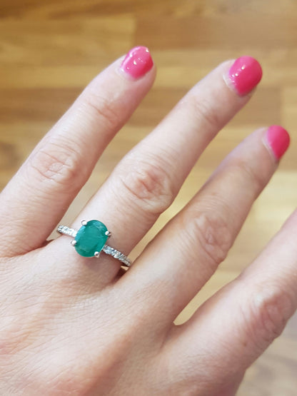 Bague Emeraude Diamants