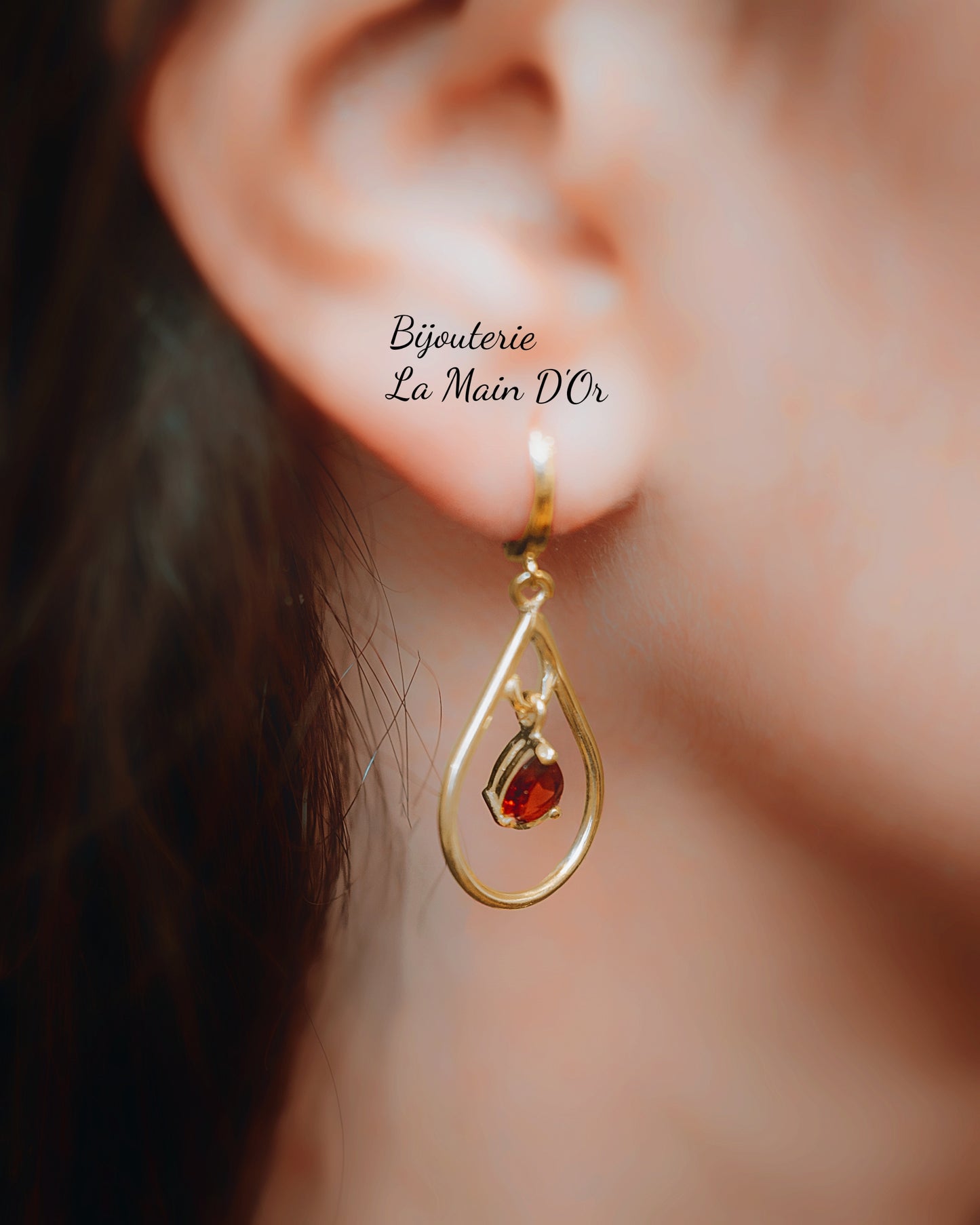 Boucles Gouttes Grenats