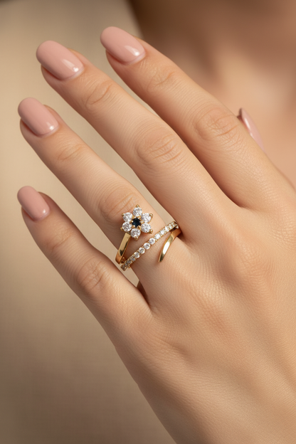 Bague Serpent Marguerite