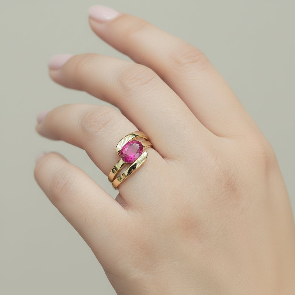 Bague Rubis ovale