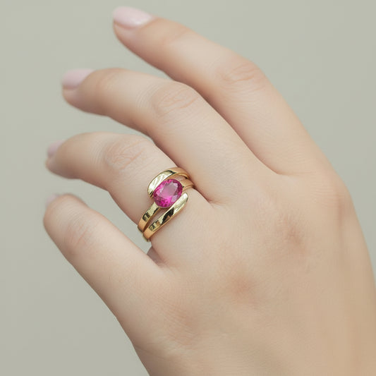 Bague Rubis ovale
