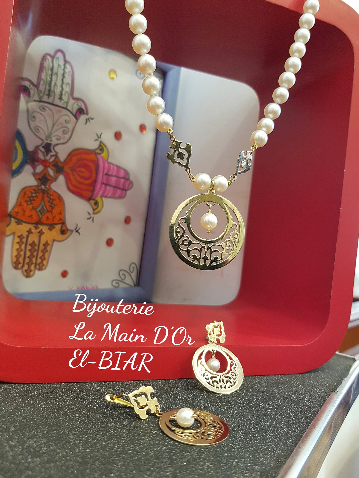 Duo Demi Lune Mosaïque Perles