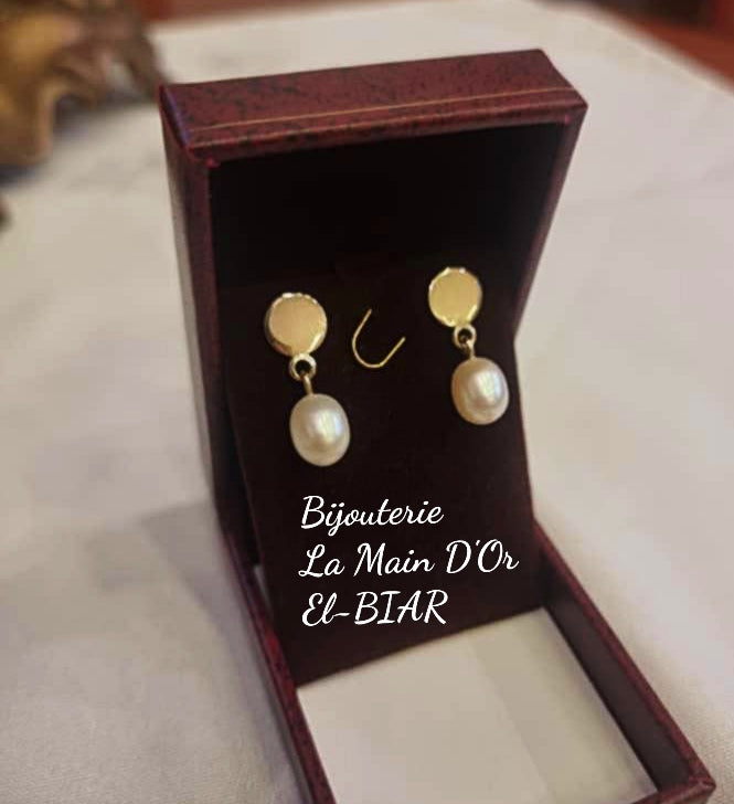 Boucles Têtes Plates  Perles
