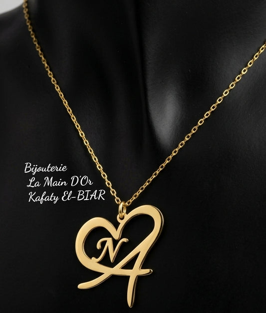 Pendentif Cœur & Lettre