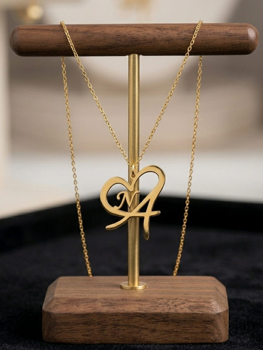 Pendentif Cœur & Lettre