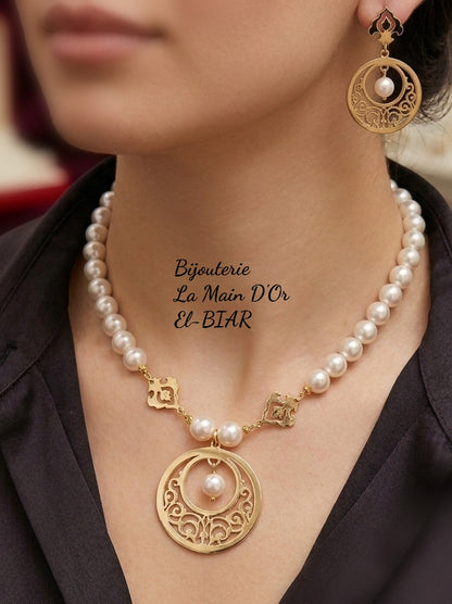 Duo Demi Lune Mosaïque Perles