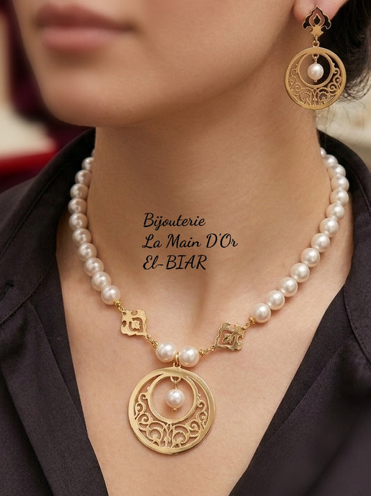 Duo Demi Lune Mosaïque Perles