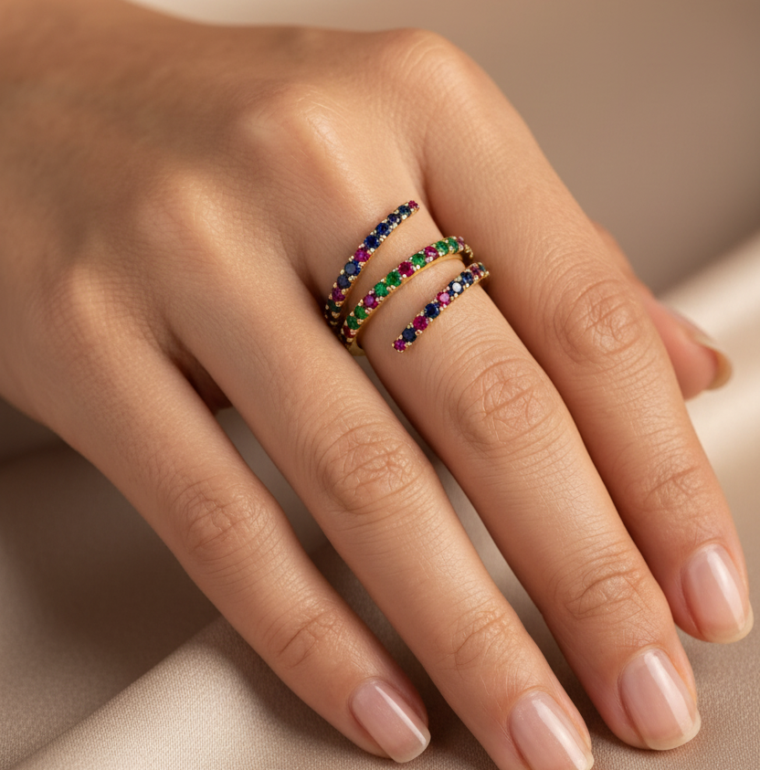 Bague Spirale Triple