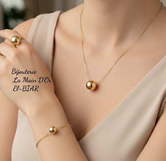 Parure Perles D'or
